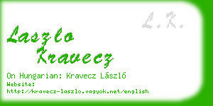 laszlo kravecz business card