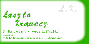 laszlo kravecz business card